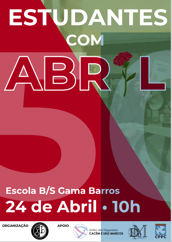 Marcha de estudantes da Gama Barros alerta para a importância de celebrar Abril
