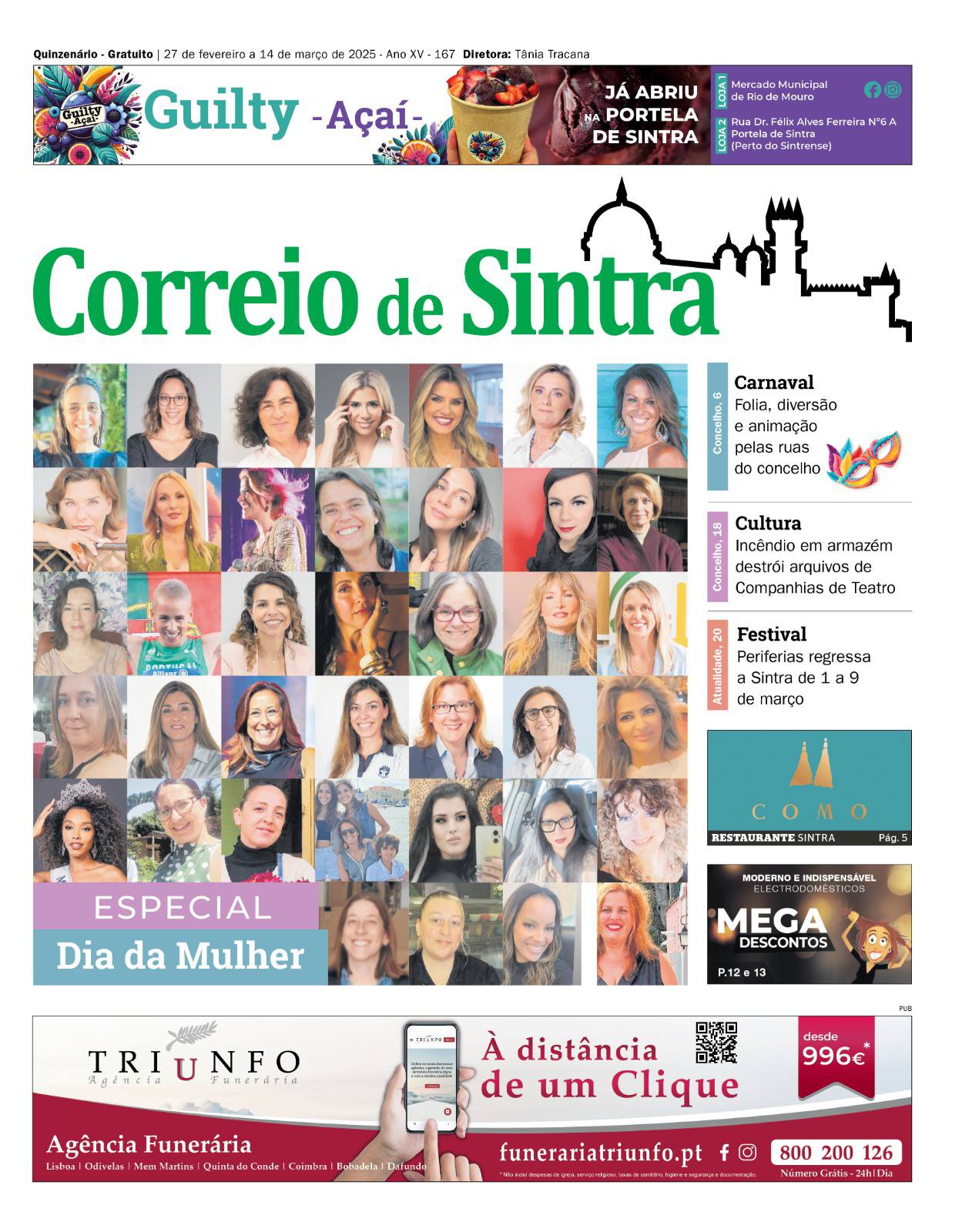 Dia da Mulher em destaque no jornal Correio de Sintra